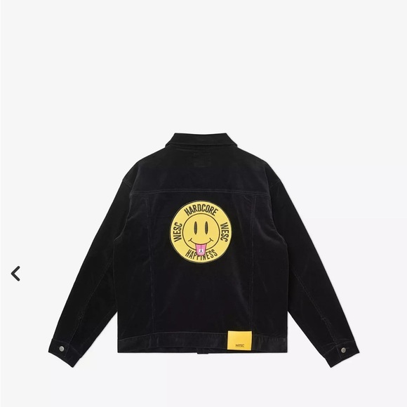 NWOT WESC Hardcore Happiness Trucker Denim Jacket - Picture 2 of 10